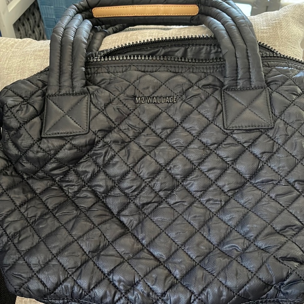 MZ Wallace Quilted Black Nylon Tote